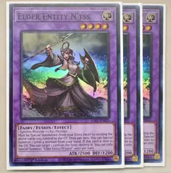 Yugioh! 3x Elder Entity N'tss RA01-EN026 Super Rare 1st Ed NM - Image 1