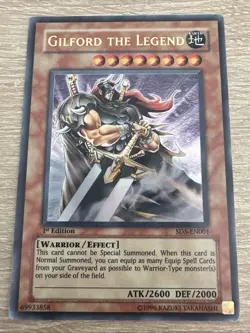 Yu-Gi-Oh Gilford the Legend SD5-EN001 Ultra Rare 1st Edition MP - Image 1