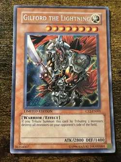 Gilford the Lightning CT2-EN001 LP Secret Rare Limited Edition Yu-Gi-Oh - Image 1