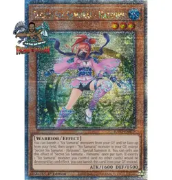 Yugioh! 1x Secret Six Samurai Hatsume RA03-EN016 Quarter Century Secret Rare NM - Image 1