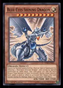 Yugioh Blue-Eyes Shining Dragon #DPRP-EN026 Rivals of the Pharaoh LP - Image 1