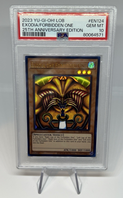 2023 Yugioh Exodia The Forbidden One LOB-EN124 Legend Of Blue Eyes 25th - PSA 10 - Image 1