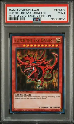 PSA 9 - Yu-Gi-Oh Card - LC01-EN002 - SLIFER THE SKY DRAGON (ultra rare) - MINT - Image 1