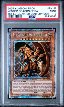 2025 YU-GI-OH QUARTER CENTURY STAMPEDE 1ST EDITION THE WINGED DRAGON OF RA PSA 9 - Image 1