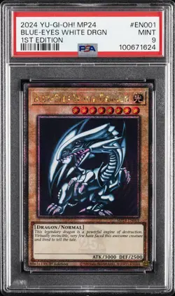 2024 YU-GI-OH! MP24-25TH ANV TIN: DUELING MIRRORS BLUE-EYES WHITE DRAGON PSA 9 - Image 1