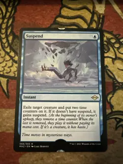 Mtg Magic Modern Horizons 2 Suspend Hologram Miscut Misprint Error Card - Image 1