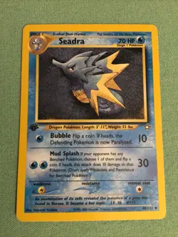 2000 Pokemon TCG Neo Genesis Seadra 1st Edition Uncommon Card 48/111 New - Image 1