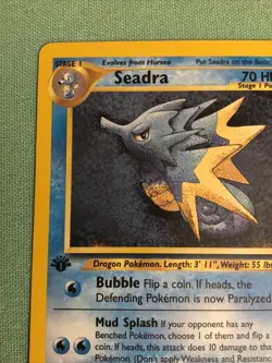 2000 Pokemon TCG Neo Genesis Seadra 1st Edition Uncommon Card 48/111 New - Image 3
