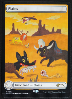 Plains CRIMP Secret Lair MTG Garry Baseman 1382 Misprint Error Card - Image 1