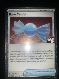 Rare Candy Holo 191/198 Play Pokemon Stamped Cosmo Card Series 3 Prize Pack NM - Image 1