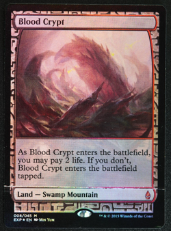 Blood Crypt MTG Card Zendikar Expedition MISPRINT Error Card - Image 1