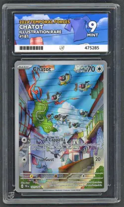 Pokemon Cards - ACE 9 Chatot 181/162 - Temporal Forces IR - PSA BGS CGC - Image 1