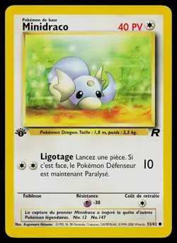Pokemon Card - Dratini Minidraco Team Rocket French 53/82 1st Edition - Image 1