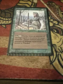 Mtg Magic Fallen Empires Tracker Misprint Error Full Crimp Card - Image 2