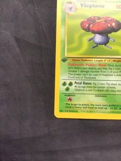 Pokemon Cards: 1st Edition Jungle Rare: Vileplume 31/64 - Image 5
