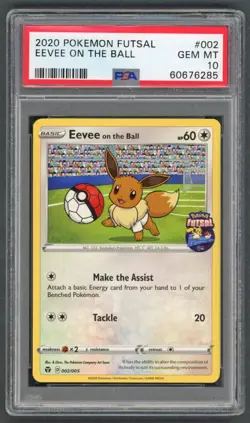 Pokemon Cards - PSA 10 Eevee On The Ball 002/005 - Futsal GEM MT - Image 1