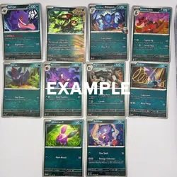 Darkness Type Pokemon TCG Card Bundle 10x Common Cards (No Duplicates) - Image 3