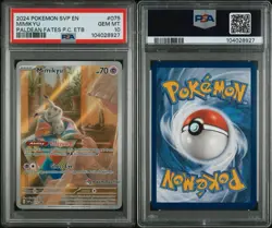 MIMIKYU SVP 075 POKEMON CENTER STAMPED PALDEAN FATES PSA 10 POKEMON CARD - Image 3
