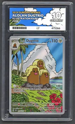 Pokemon Cards - ACE 10 Alolan Dugtrio 208/191 - Surging Sparks IR - PSA BGS CGC - Image 1