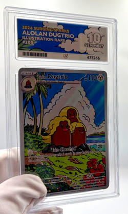 Pokemon Cards - ACE 10 Alolan Dugtrio 208/191 - Surging Sparks IR - PSA BGS CGC - Image 3