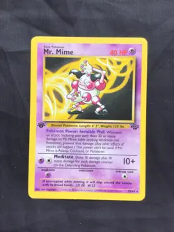 Pokemon Cards: 1st Edition Jungle Rare: Mr. Mime 22/64 - Image 1
