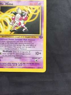 Pokemon Cards: 1st Edition Jungle Rare: Mr. Mime 22/64 - Image 4
