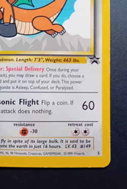 Pokemon Cards: Wizards Black Star Promo: Dragonite 5 - Image 4