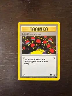 Pokemon TCG Sleep! Team Rocket 79/82 Regular LP Old School Card - Image 1