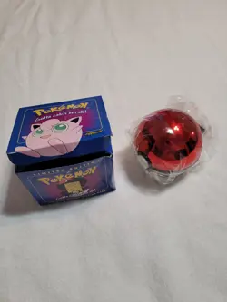 1999 Burger King Pokemon 23K Gold Plated Trading Card JigglyPuff PokeBall Box - Image 1