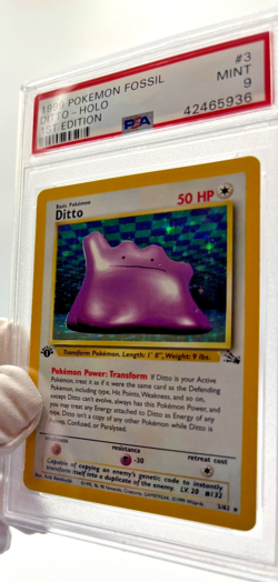 Pokemon Cards - PSA 9 1st Edition Ditto 3/62 - Fossil Set - MINT - PSA9 - Image 5