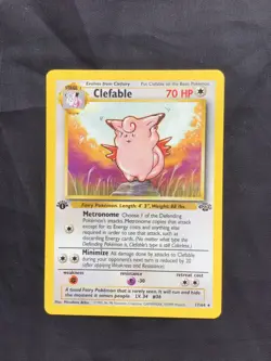 Pokemon Cards: 1st Edition Jungle Rare: Clefable 17/64 - Image 1