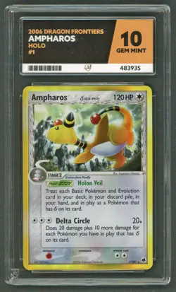 Pokemon Cards - ACE 10 Ampharos 1/101 - Dragon Frontiers Holo - PSA BGS - Image 1