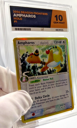 Pokemon Cards - ACE 10 Ampharos 1/101 - Dragon Frontiers Holo - PSA BGS - Image 3