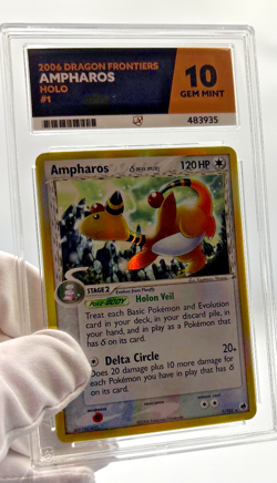 Pokemon Cards - ACE 10 Ampharos 1/101 - Dragon Frontiers Holo - PSA BGS - Image 4