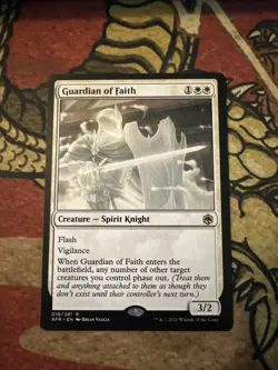 Mtg Magic Dnd Guardian Of Faith Back Ink Error Extra Ink Misprint Error - Image 1