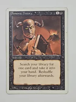 Demonic Tutor - Revised Edition (3ED) English MTG MP Uncommon - Image 1