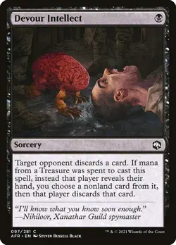 (1x) FOIL DEVOUR INTELLECT -Forgotten Realms - MTG Magic the Gathering Card - Image 1