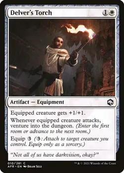 (1x) FOIL DELVER'S TORCH -Forgotten Realms - MTG Magic the Gathering Card - Image 1