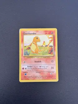 Charmander 46/102 Regular Common Base Set 1999 WOTC Pokemon TCG Card English - Image 1