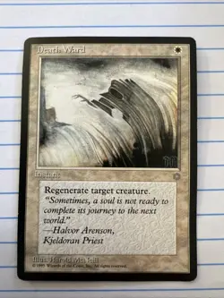 MTG Magic The Gathering Card Death Ward Instant White Ice Age 1995 - Image 1