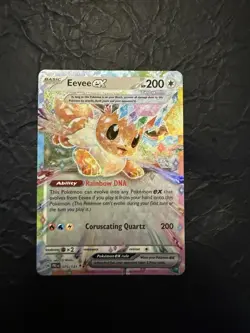 Pokemon TCG Eevee EX Prismatic Evolutions Double Rare Holo Card 075/131 - Image 1