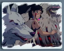Studio Ghibli Hayao Miyazaki Princess Mononoke GQMAR1A029 Card Foil SSR San Wolf - Image 1