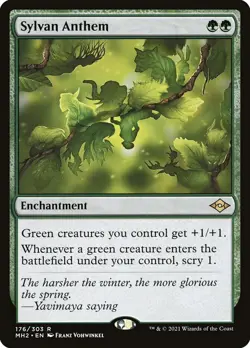Sylvan Anthem Modern Horizons 2 Magic MTG Enchantment CARD 1x (176/303) - Image 1