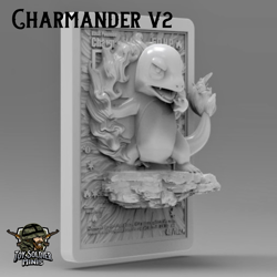 Pokemon 3D Printed Card - CHARMANDER (NEW VERSION) - Image 1