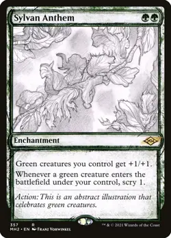 Sylvan Anthem Modern Horizons 2 Magic MTG Enchantment CARD 1x (357) - Image 1