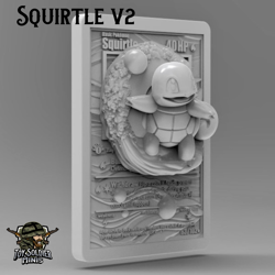 Pokemon 3D Printed Card - SQUIRTLE (NEW VERSION) - Image 2