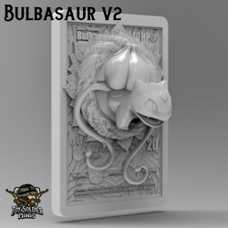 Pokemon 3D Printed Card - BULBASAUR (NEW VERSION) - Image 2