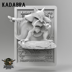 Pokemon 3D Printed Card - KADABRA - Image 1