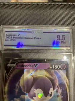 Pokemon TCG Indeedee v Shining Fates Holo Ultra Rare Card 039/072 Graded Gem 9.5 - Image 2
