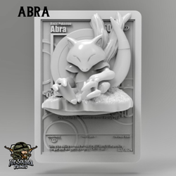 Pokemon 3D Printed Card - ABRA - Image 1